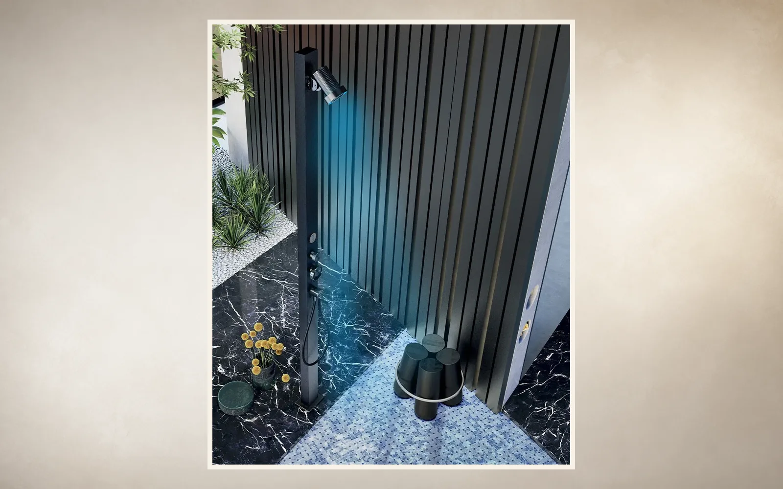 Душевая система GESSI Outdoor L с подсветкой